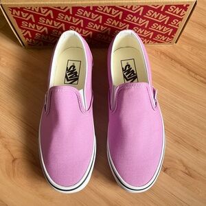 Vans Classic Slip-On VN0A33TB3SQ Mens Pink Canvas Women Size 8.0 US